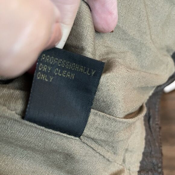 Vintage STRUCTURE Leather Men's Vest Small Snap Brown Riding Biker Western Rodeo - Picture 13 of 13